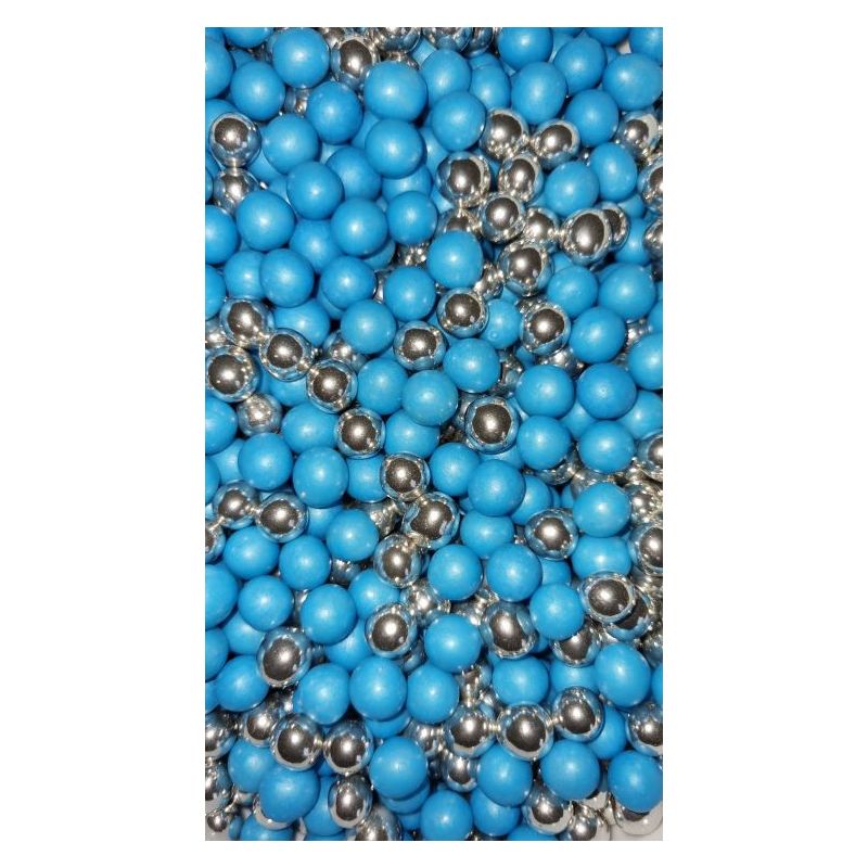 Perlice šećerne plave i srebrne 10 mm 25 g