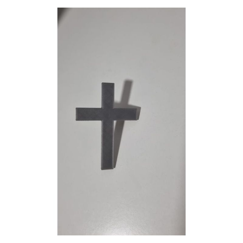 PVC križ srebrni 7 cm